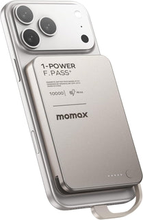MOMAX Banco de energía portátil ultradelgado de 10000mAh con cable...