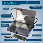Banco de Trabajo Portátil para Corte y Banco de Trabajo de Ensamblaje con Cajón, Kit de Herramientas de Modelo para Construcción, Kit de Herramientas de Modelo con Luces LED, para Trabajo de Alta