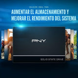 PNY CS900 500GB 3D NAND 2.5" SATA III Unidad interna de estado...