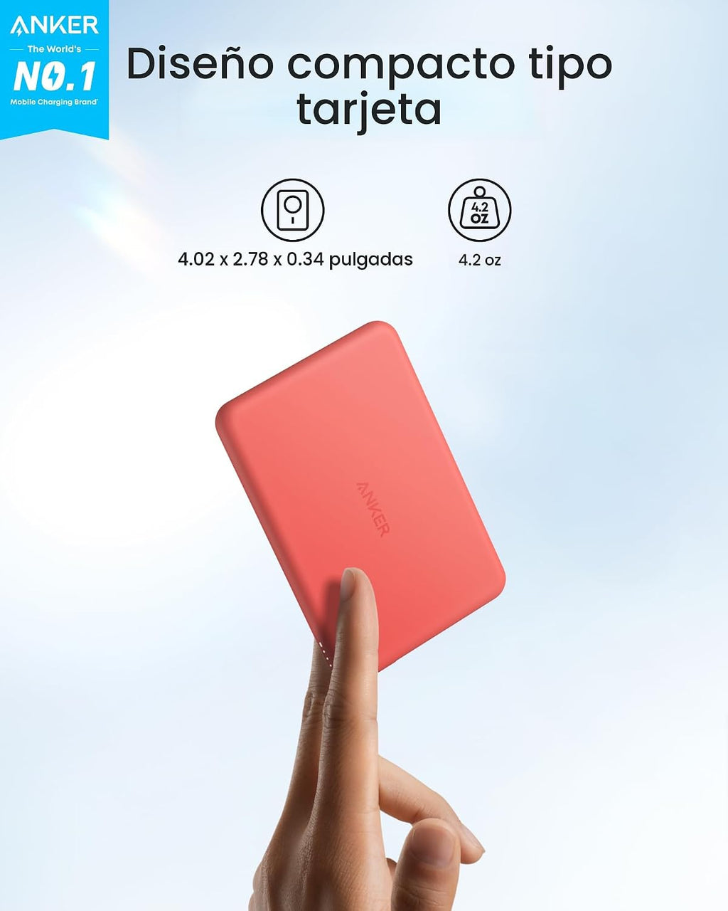 Anker MagGo Power Bank (5K, delgado)