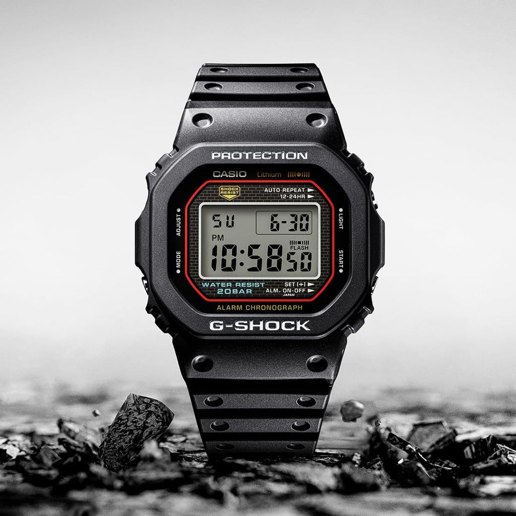 Casio G-Shock Serie Digital 5000 Reloj de Resina Negra 42.3mm - DW5000R-1A