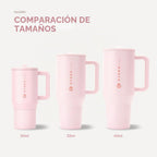 HydroJug Traveler - Botella de agua aislada con asa, 40 onzas, arena rosa