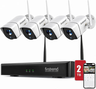 Sistema de cámara de seguridad inalámbrica 1080P, sistema DVR inalá...