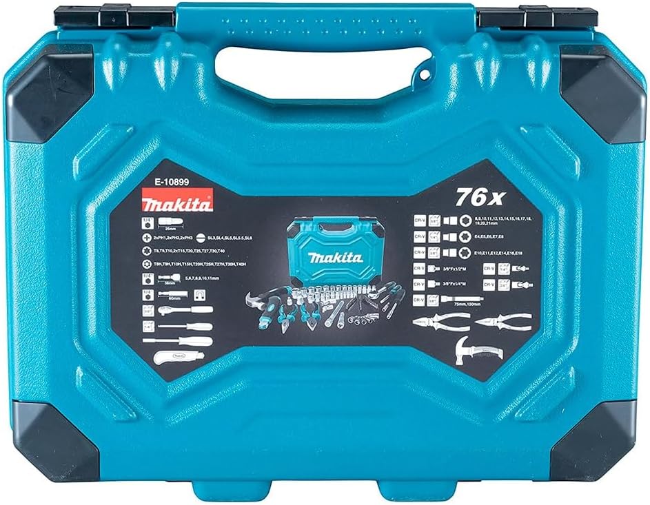 Makita E-10899 Juego de herramientas manuales de 76 piezas