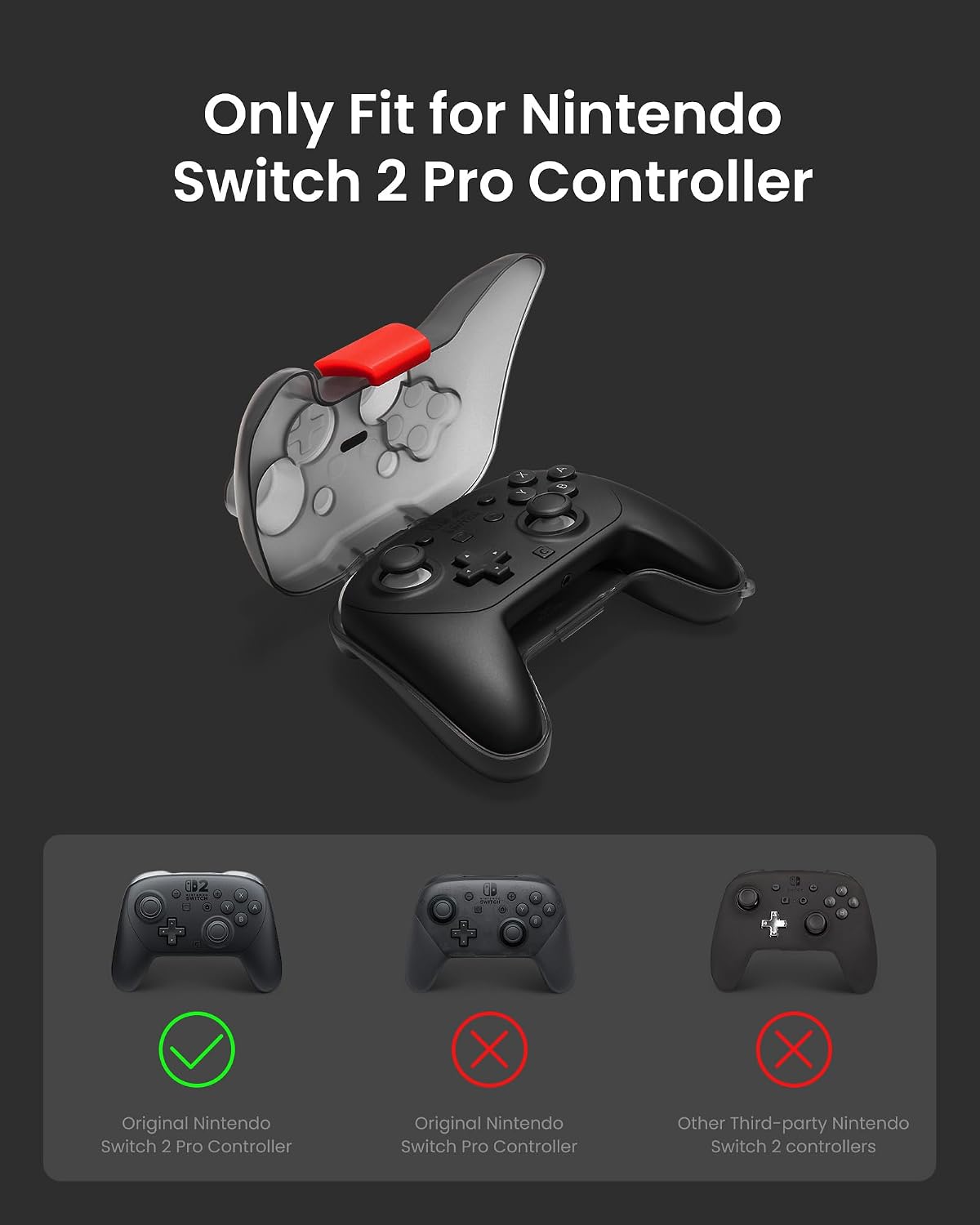 tomtoc Funda para Nintendo Switch 2 Pro Controller, protección de grado