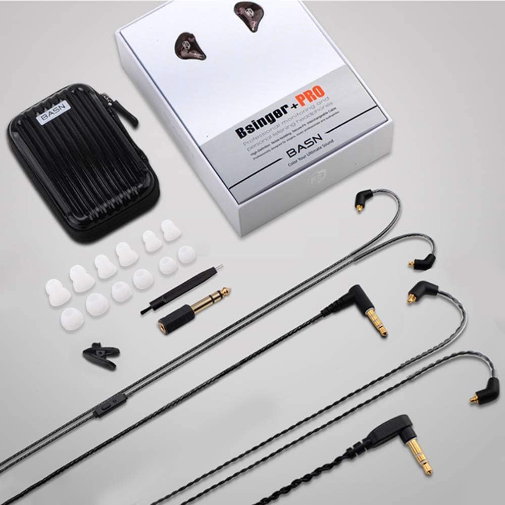 BASN Auriculares profesionales intrauditivos con monitor para canta...