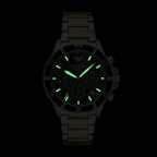 Emporio World Explorer - Reloj de acero inoxidable con cronógrafo bicolor para hombre (modelo: AR11695)