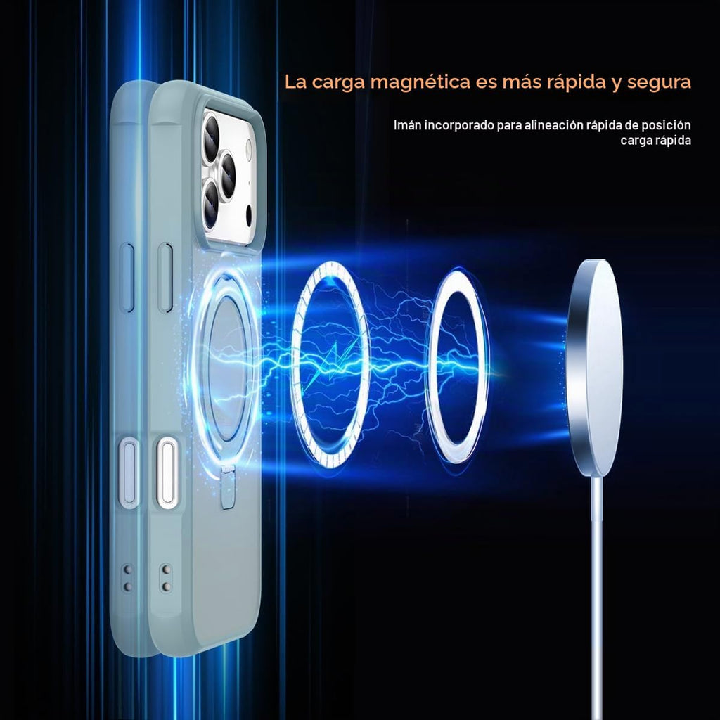 Funda compatible con iPhone 17 Pro Max con Soporte, Verde AzulTurquesa