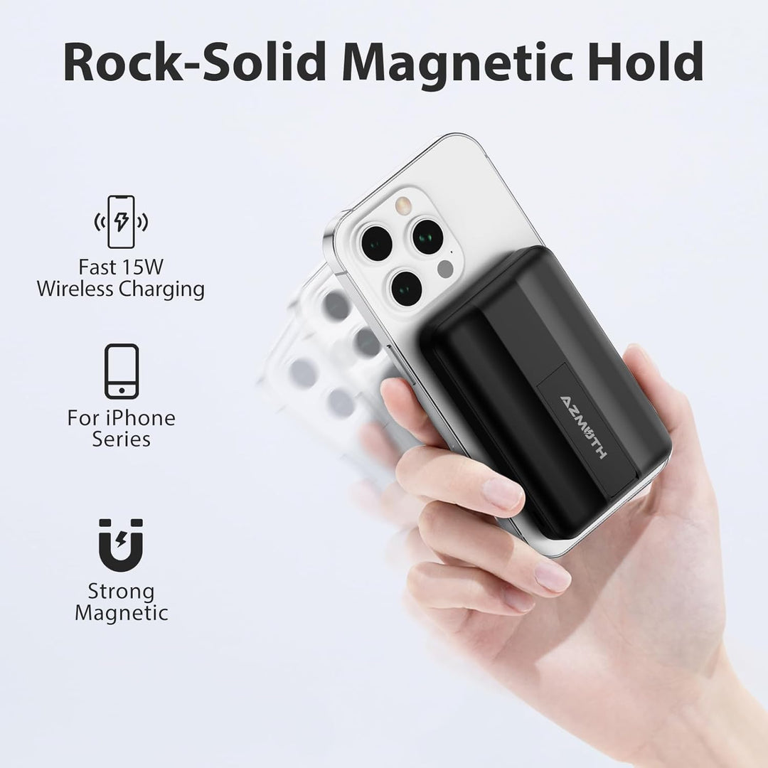 Azmuth Banco de energía magnético, 10000 mAh para batería MagSafe,...