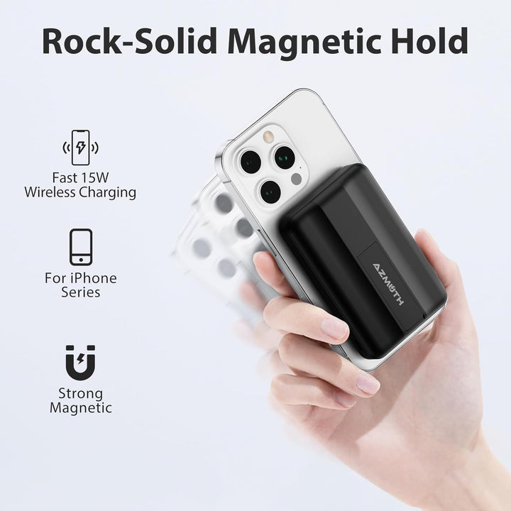 Azmuth Banco de energía magnético, 10000 mAh para batería MagSafe,...