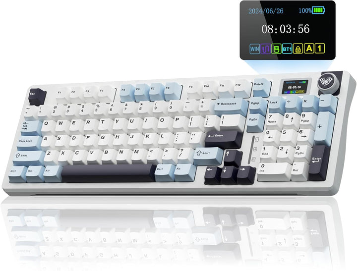 AULA Teclado mecánico inalámbrico S98 Pro, pantalla y perilla intel...