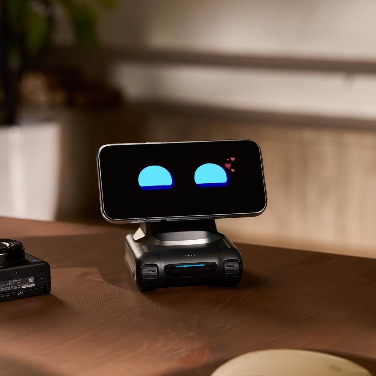 LOOI Robot-Space Black-AI Compañero de escritorio, interacción de voz ChatGPT y Gemini, comprensión visual, personalidad y memoria, carga inalámbrica de 10 W, regalo de tecnología y dispositivo, mascotas electrónicas, juguete, geek, configuración de escri