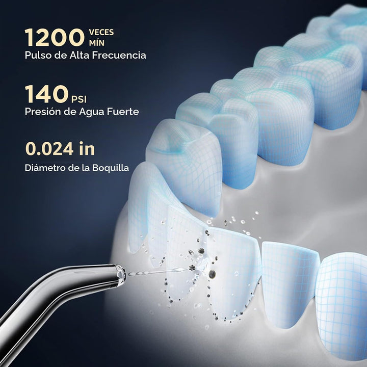 Limpiador de agua dental [ Mini inalámbrico portátil ] Irrigador or...