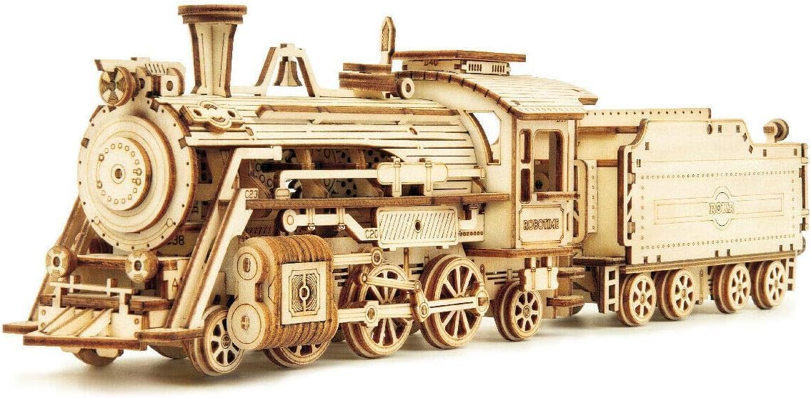 ROKR Kits de modelos de coche de madera 3D rompecabezas de construcción de modelos para adultos para construir, modelo educativo de ensamblaje, decoración de escritorio/pasatiempos de bricolaje