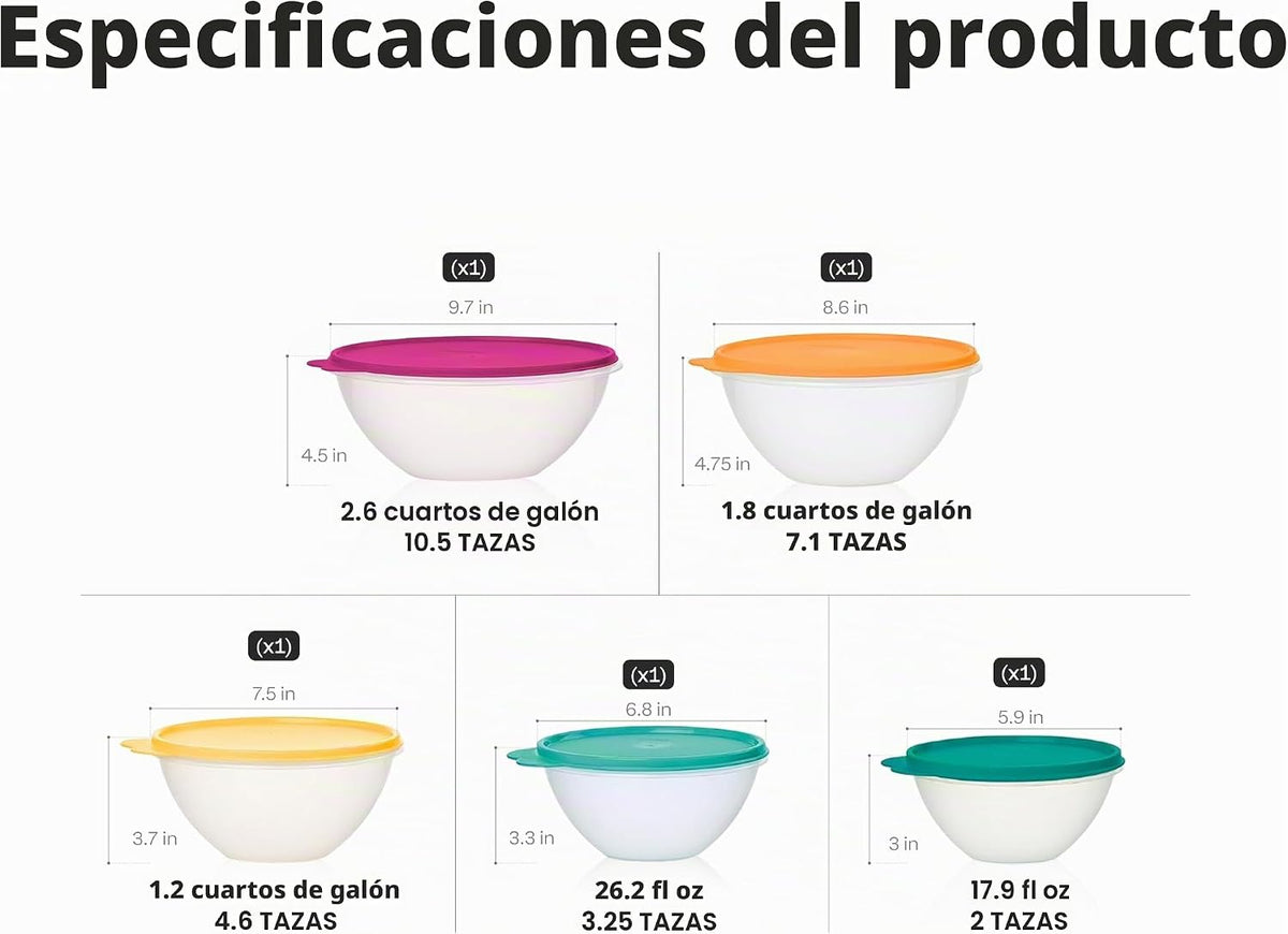 Tupperware Wonderlier - Juego de fauna de 10 piezas (5 cuencos + 5 tapas)