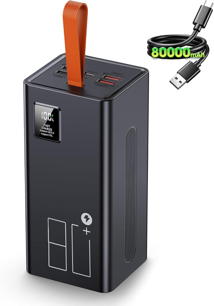 Relliphent Cargador portátil de 80000 mAh, cargador de batería exte...