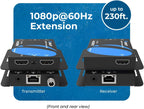 OREI Extensor HDMI sobre Cat5 165 pies - 4K @30Hz con IR, Loop Out, EDID
