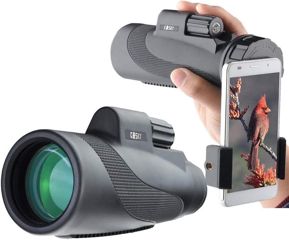 Gosky Titan - Telescopio monocular 12X50 con soporte para