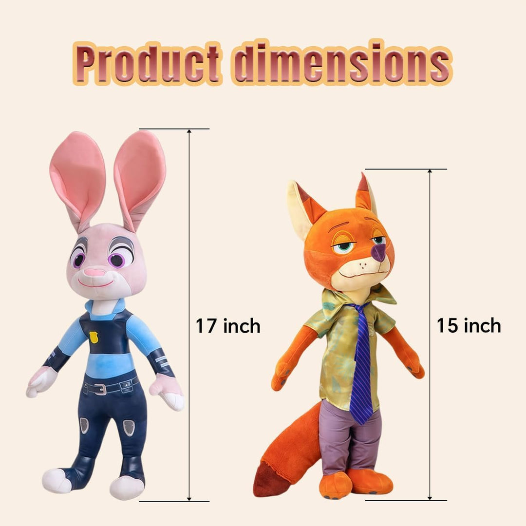 JuGuo Zootopia - Juguetes de peluche paquete de 2 Judy
