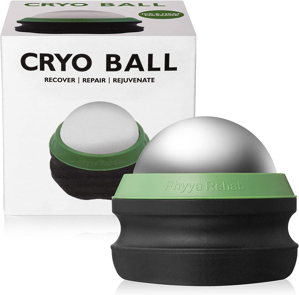 Phyya Rehab - Bola Rodillo de Masaje con Hielo - Rodillo para Tejido Profundo Muscular - Terapia Fría - Rodillo para Fascitis Plantar