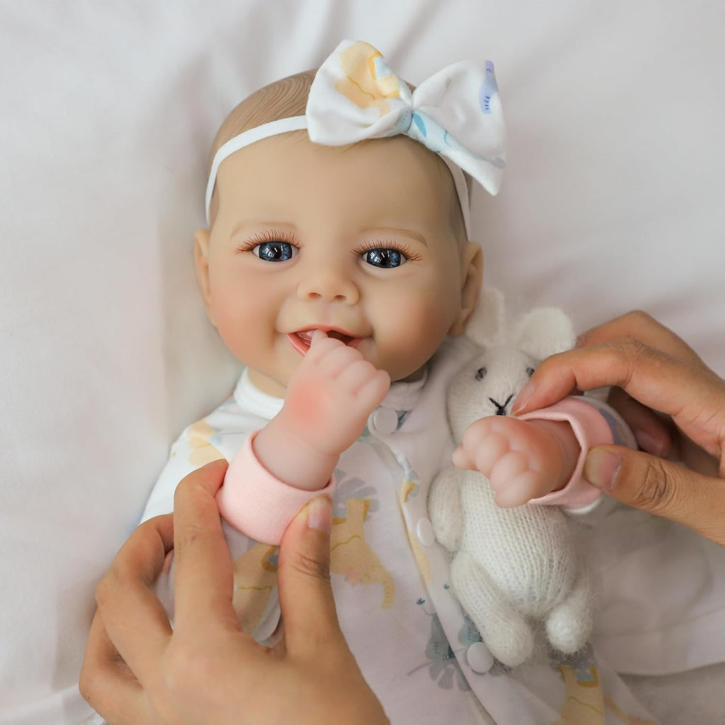 SCOM Muñeca de bebé niña, muñeca de cuerpo suave realista