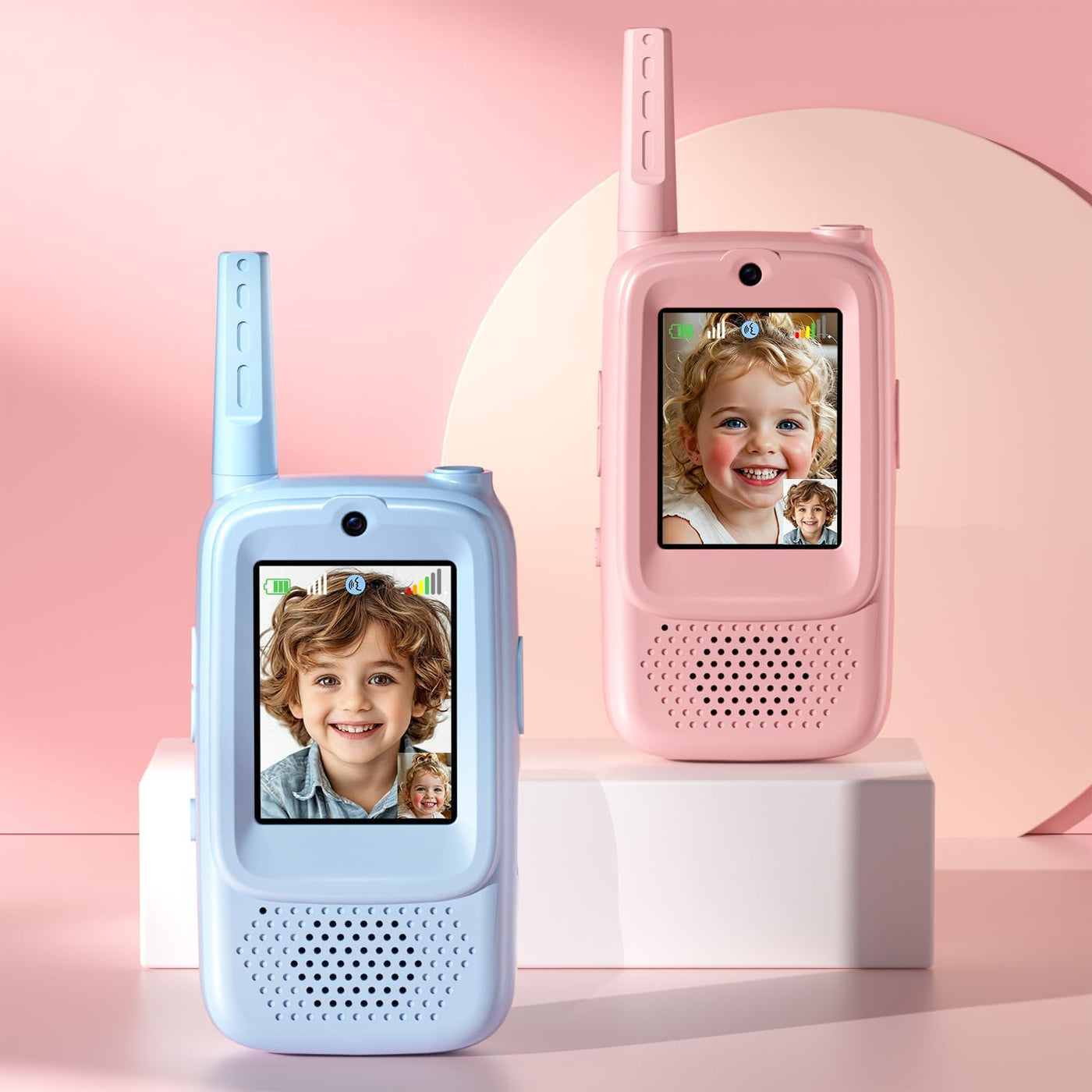 Walkie Talkies de video para niños paquete de 2 juguetes
