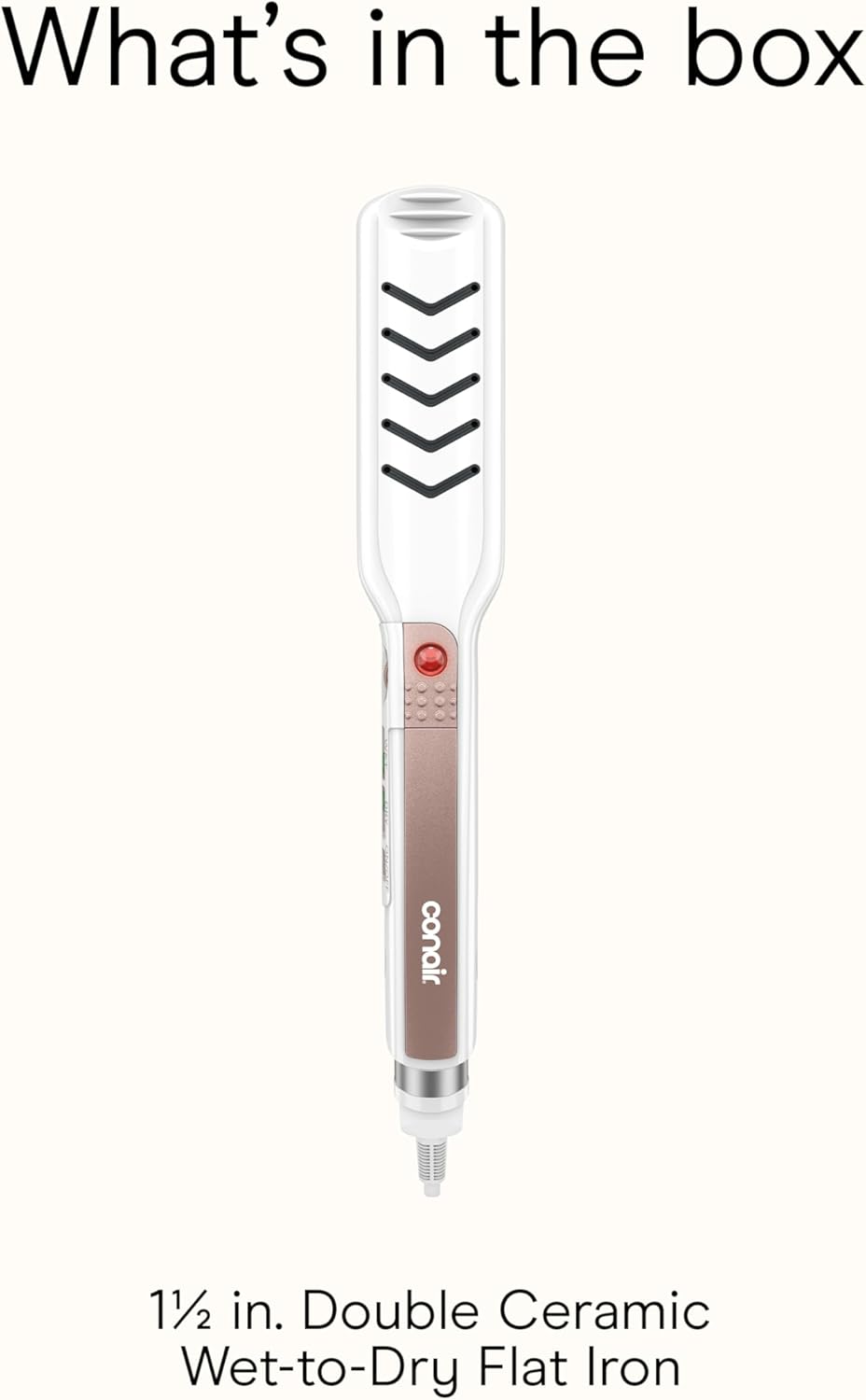 Conair Plancha de Cerámica Doble, Alisadora de Cabello de 1 1\/2 Pu...