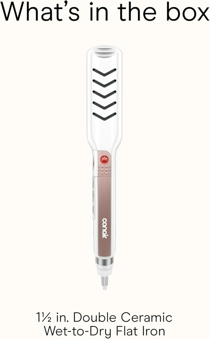 Conair Plancha de Cerámica Doble, Alisadora de Cabello de 1 1\/2 Pu...