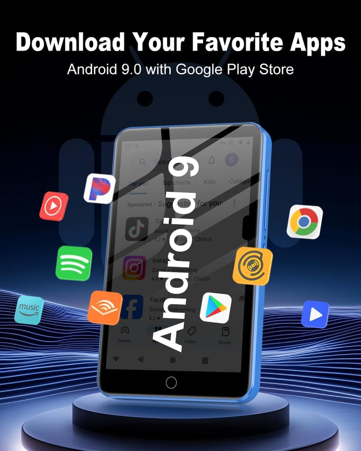 Reproductor de MP3 con Bluetooth y WiFi, 80 GB de almacenamiento y...