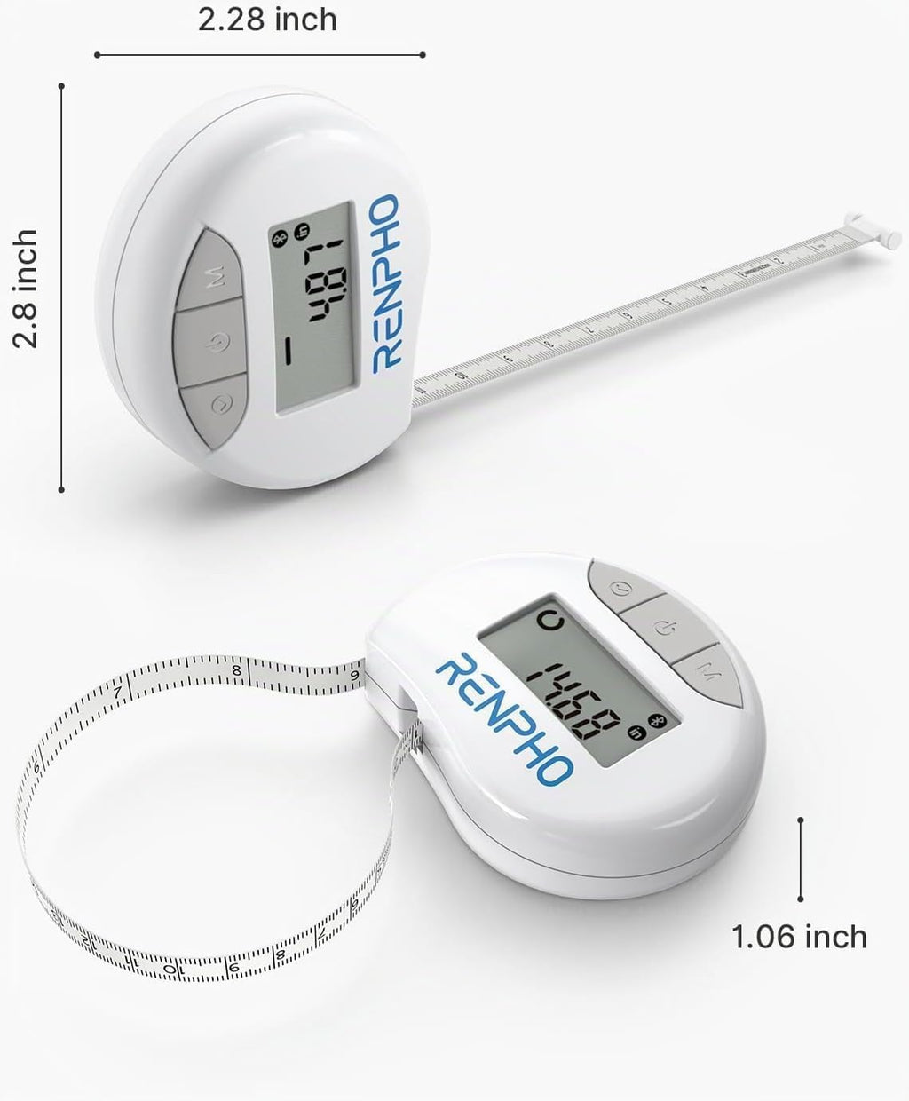 RENPHO Cinta métrica de cuerpo inteligente, aplicación Bluetooth