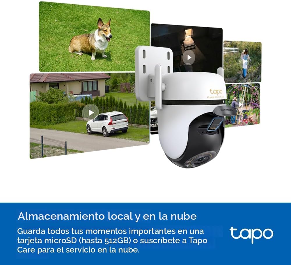 Tapo 3K 5MP Cámara de seguridad Wi-Fi para exteriores con giro\/inc...