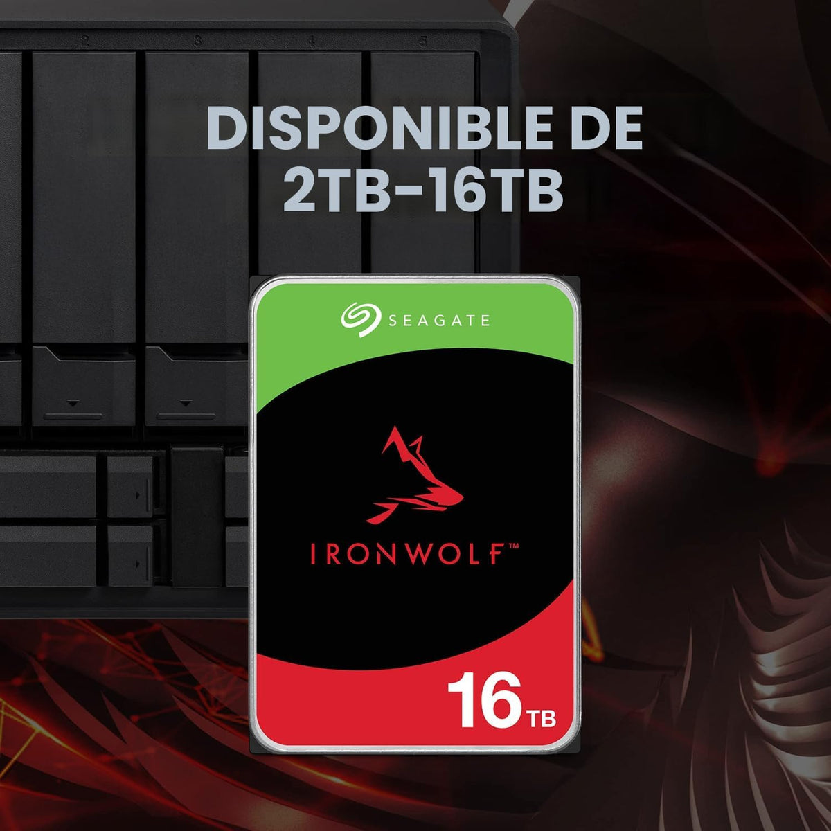 Seagate IronWolf - Disco duro interno NAS HDD de 8 TB, SATA de 3.5...