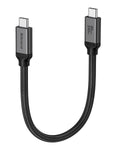 Silkland USB 4 para Thunderbolt 5 Cable 1FT, 80Gbps Sincronización de Datos, 240W de Carga