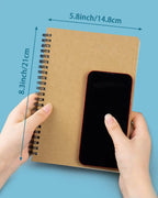 Dynta Cuadernos en espiral A5 con rayas, 20 unidades, para trabajo, escuela y viajes, buenos para estudiantes y oficina, 120 páginas/60 hojas