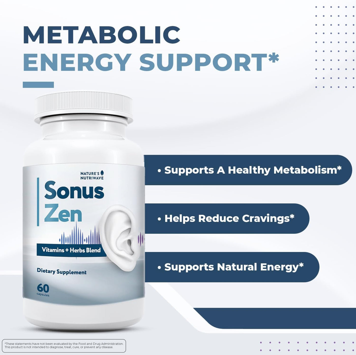 Nature's NutriWave SonusZen - Suplemento diario natural con vit...