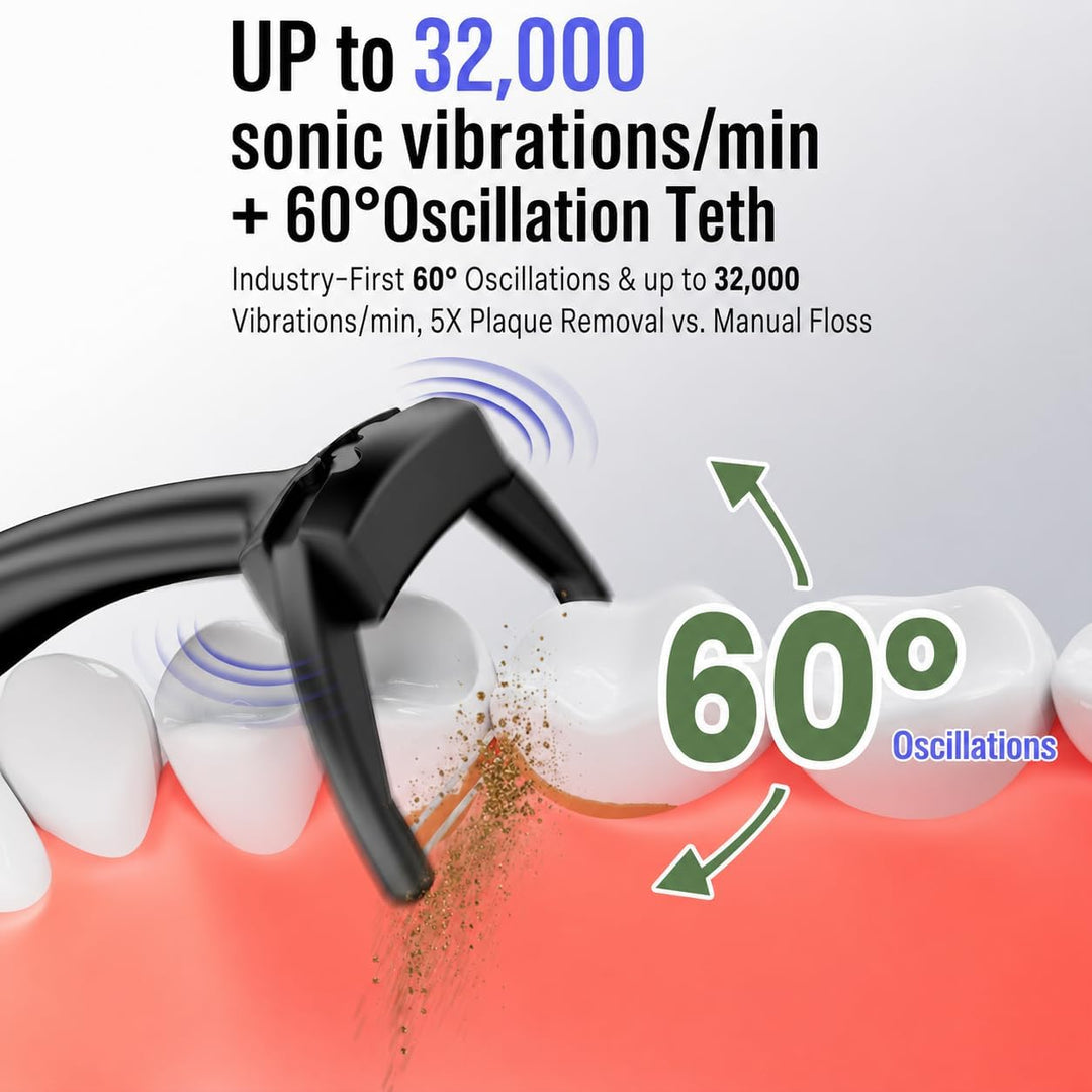 OILSAO Hilo dental eléctrico de doble línea, 54 cabezales de recamb...