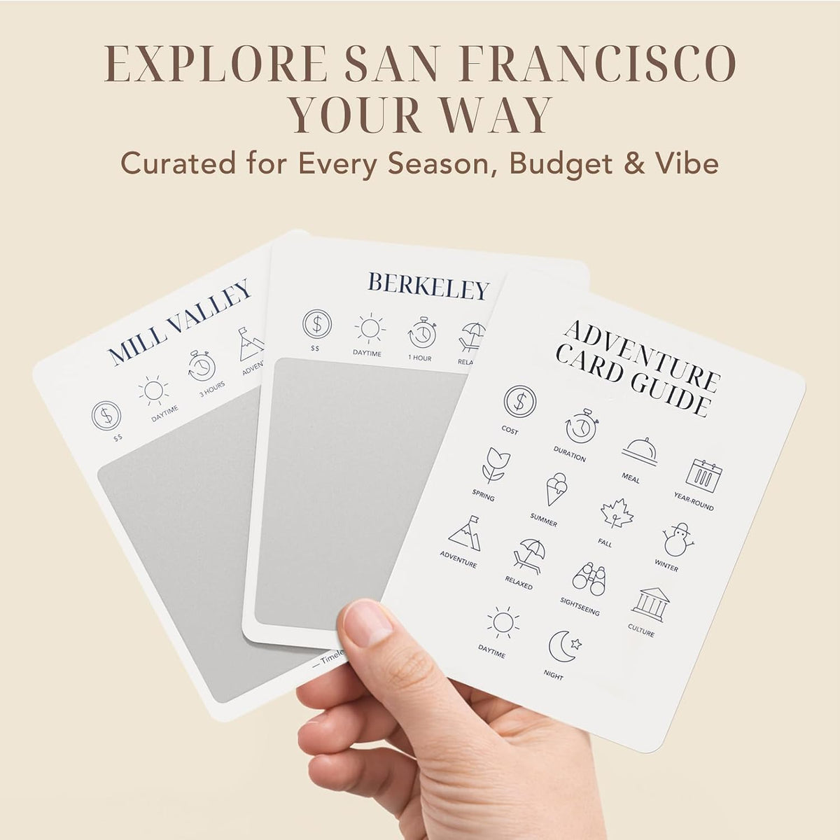 Tarjetas de lista de deseos de San Francisco Adventure, 50 tarjetas para