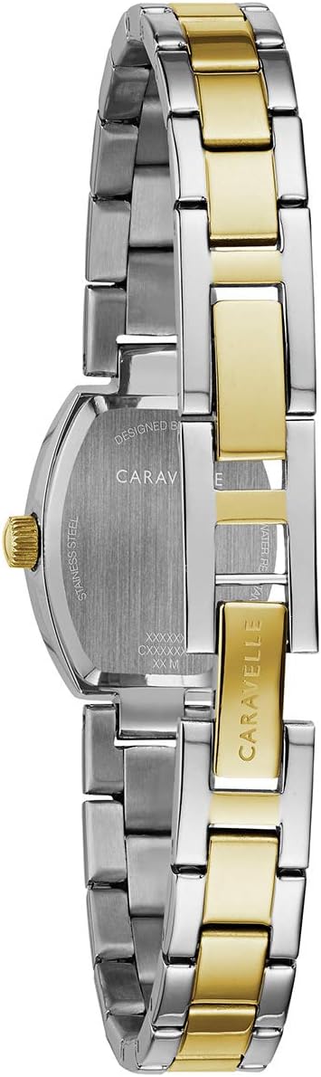 Caravelle by Bulova Reloj de Dama Vestido Mini de Cuarzo, Cristales, Nácar, 18x24mm