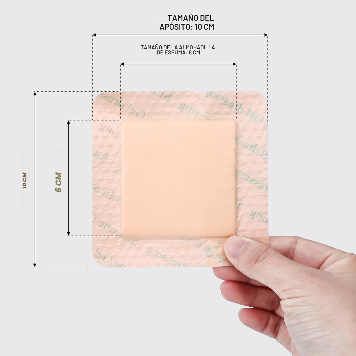 30 vendajes de espuma de silicona de 4 x 4 con borde suave, vendajes de silicona impermeables para el cuidado de heridas, parches para úlceras de cama, vendaje súper absorbente para heridas, almohadillas autoadhesivas para dolor de presión