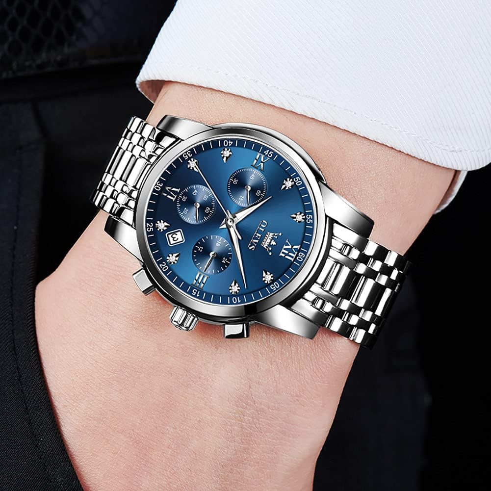 OLEVS Reloj multifunción para hombre, cronógrafo luminoso impermeable con