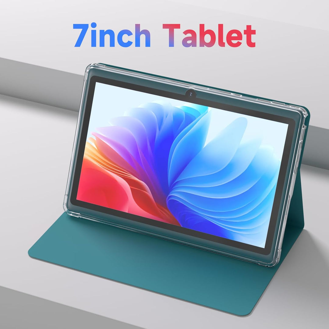 Tablet Android 14 de 7 pulgadas con estuche, 8 GB de RAM 32 GB de R...