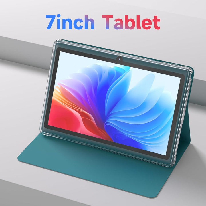 Tablet Android 14 de 7 pulgadas con estuche, 8 GB de RAM 32 GB de R...