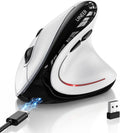Uineer Ratón vertical inalámbrico ergonómico, 3 modos Bluetooth 5.0/4.0 y