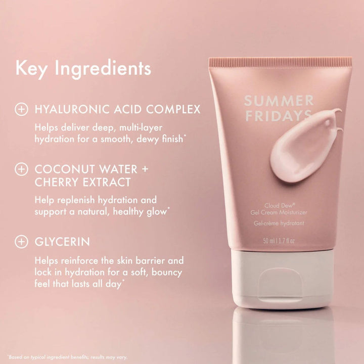 Summer Fridays Morning Trio - Gel de rocío rosa de tamaño viaje, ge...