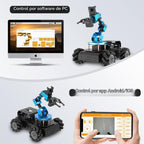 Brazo robótico ROS con Raspberry Pi 4B 4GB programación de código abierto FPV AI Vision 6DOF/Axis Smart Robot Kit, 4WD Mecanum Wheel Big Chassis, ArmPi Pro con RPi 4B 4GB