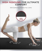 HAPBEAR Large Yoga Mat - 72"x36"x6mm (1/4 inch), Extra Wide Non-Slip Exercise Mat para Home Workout, Yoga, Pilates & Stretching, Durable, Includes Carry Bag