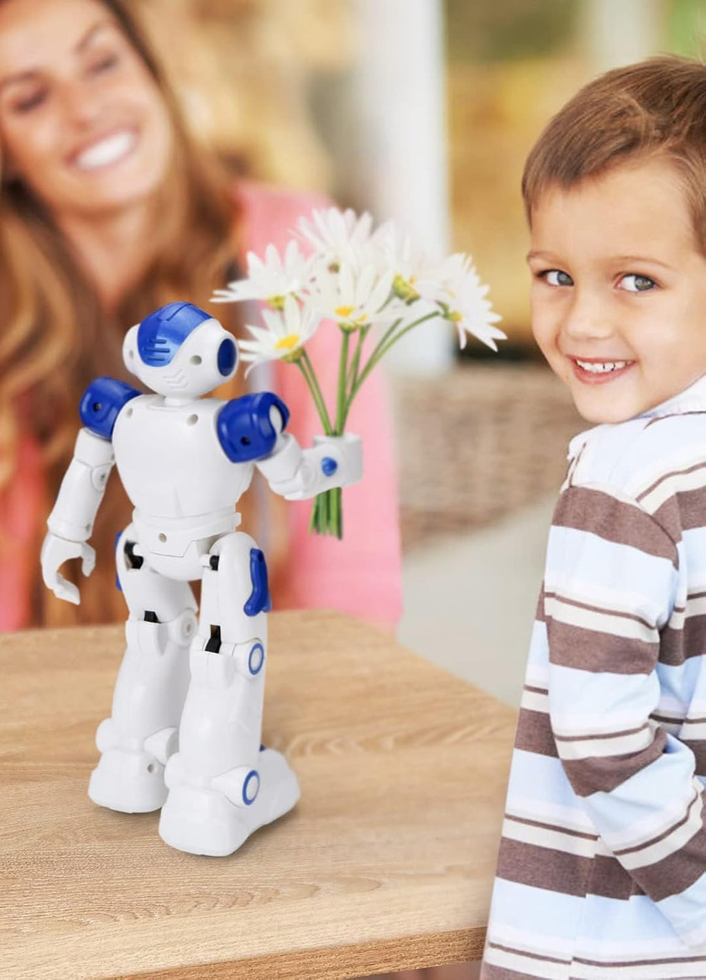 KingsDragon - Robot RC, juguetes para niños, gestos y detección programable, robot inteligente a control remoto para niños de 3 a 8 años, regalo de cumpleaños