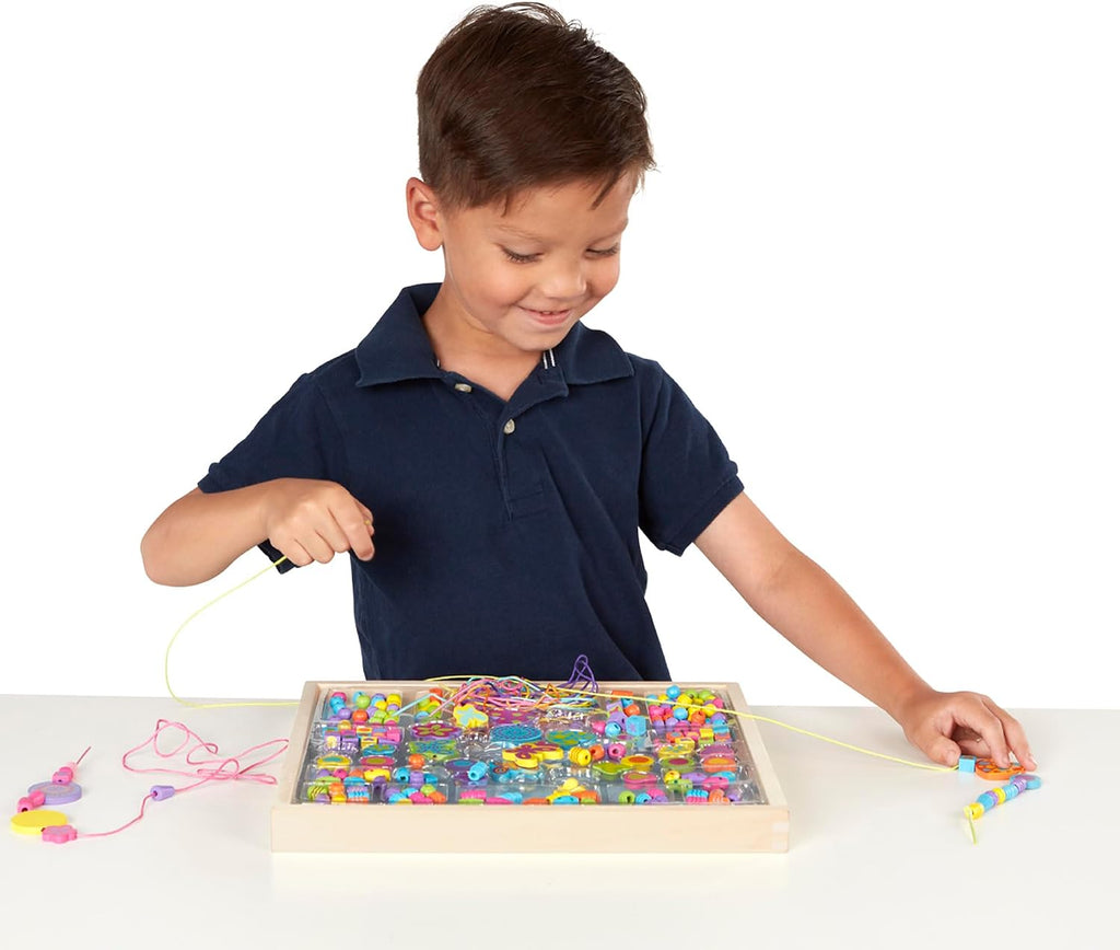 Melissa & Doug Bead Bouquet, juego de cuentas con más de 220 cuentas de madera, Total 1