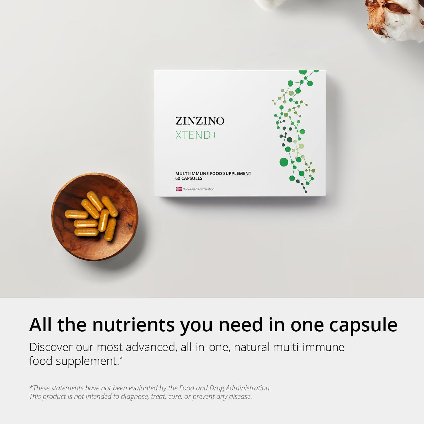 Zinzino Xtend + - Suplemento inmune múltiple - Vitaminas esenciales...