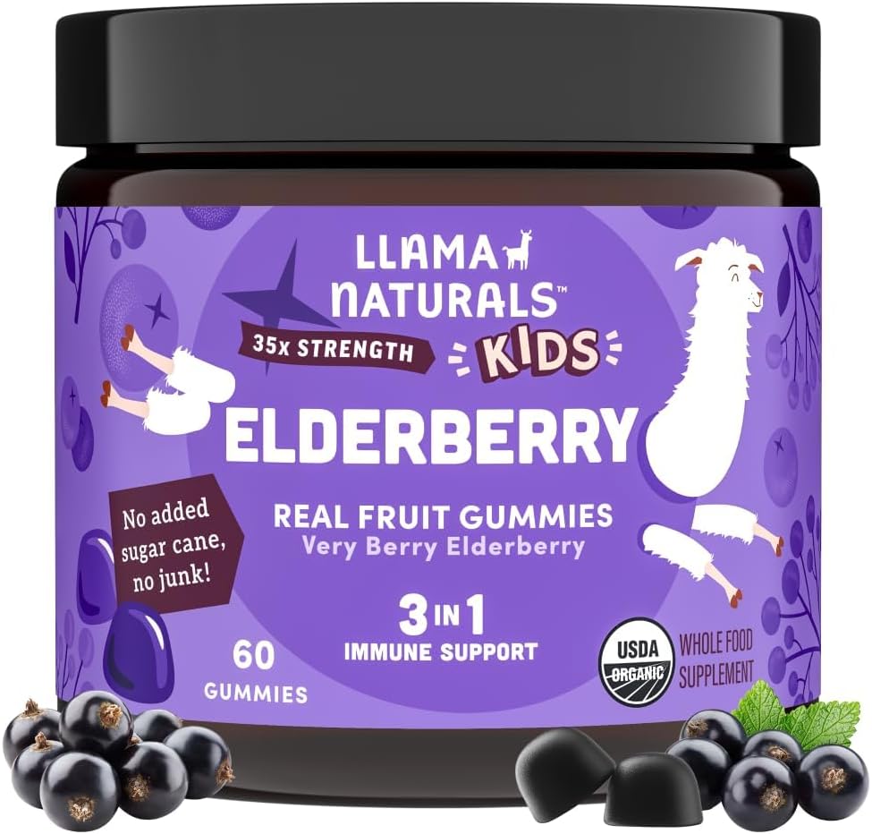 Gomitas de saúco de Sambucus de frutas enteras para niños, sin azúc...